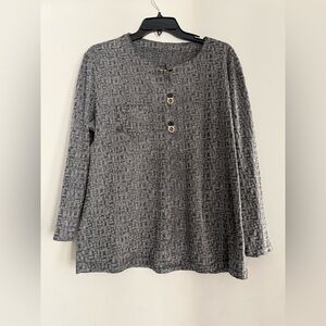Salvatore Ferragamo Textured Horseshoe Sweater Size M